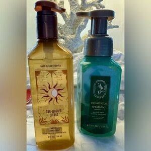 BATH & BODY WORKS ☀️ SUN WASHED CITRUS and EUCALYPTUS SPEARMINT HAND SOAP SET